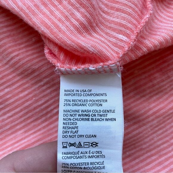 Prana Esme Pink and White Striped Shirt - Size: Medium - Picture 4 of 8